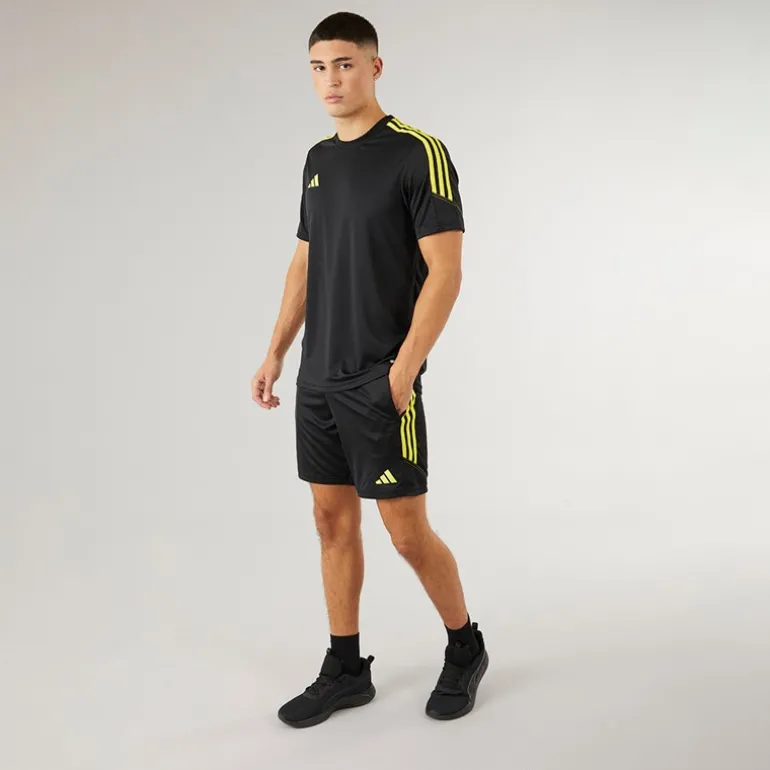 Herre Tiro 23 Club T-shirt Sort/Bright Yellow
