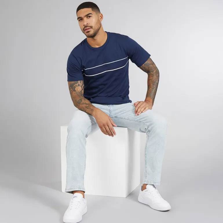 Herre Tony Regular Fit Jeans Foam Blue