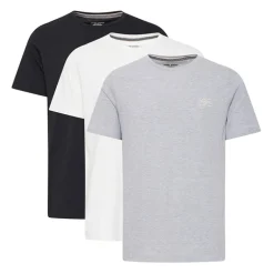 Herre Tre Pak T-shirts Grå Mel/​Vanilla/​Sort Greymel,Vanilla,Black