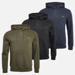 Herre Tre Pakke Trifoliate Hættetrøjer Sort /​ Marineblå /​ Khaki