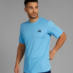 Herre Træn Essentiel Basis T-shirt Semi Blue Burst/​Sort