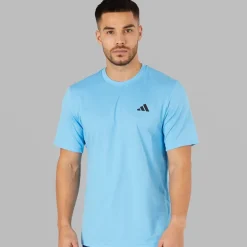 Herre Træn Essentiel Basis T-shirt Semi Blue Burst/​Sort