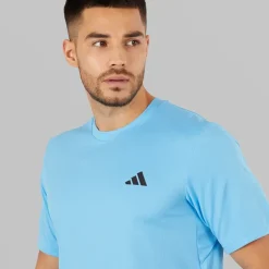 Herre Træn Essentiel Basis T-shirt Semi Blue Burst/​Sort