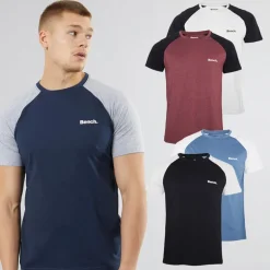 Herre Trova T-Shirts med 5-pak Sort/Blå/Burgunder Melange/Jeans Melange/Ecru Melange