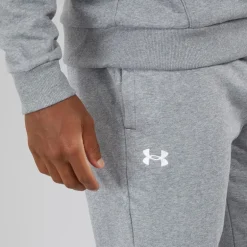 Herre UA Rival Fleece Joggingbukser Castlerock Lys Heather/​Hvid