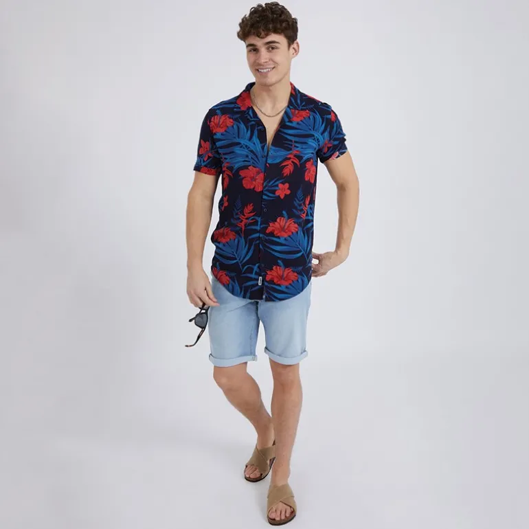 Herre Vargel Denimshorts Blå