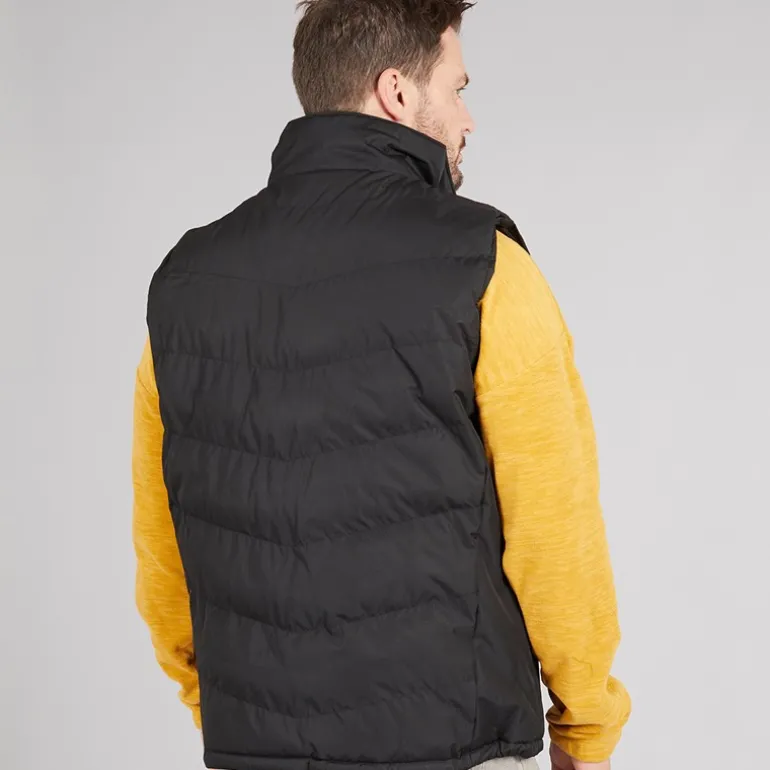 Herre Vatteret Vandafvisende Gilet Vest Sort