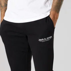 Herre Vesterbro Joggingbukser Med Åben Kant Sort/​Hvid