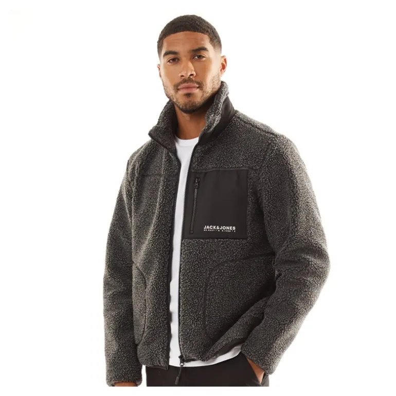 Herre Vesterbro Teddy Jakke Grå Melange