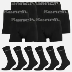 Herre Zestal 6-pak Boxers Og 6-pak Sokker Gaveæske Sort