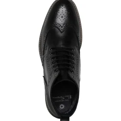 Herresko i Sort Læder Brogue Støvler