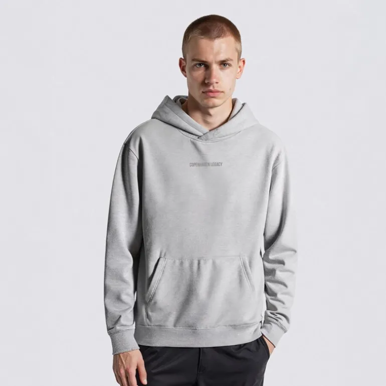 Hættetrøje Grå Melange