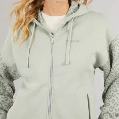 Hættetrøje med lynlås til kvinder Sage