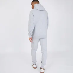 Hættetrøje og Joggingbukser Sæt Grå Melange herre