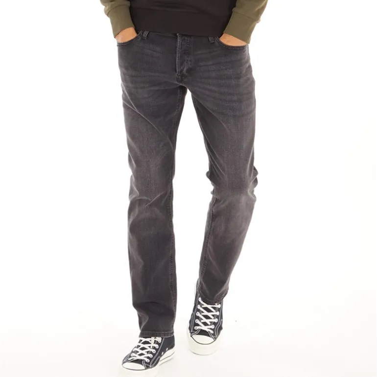 JACK AND JONES Herre Glenn Sq354 Slim Jeans Vasket Sort