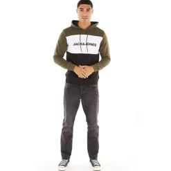 JACK AND JONES Herre Glenn Sq354 Slim Jeans Vasket Sort