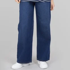 Jeans med vid ben kvinder Mørkeblå
