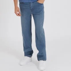 Jeans til Herre Jeffers Løstsiddende Mid Blå Vask
