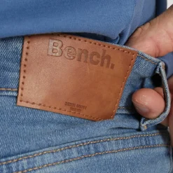 Jeans til Herre Jeffers Løstsiddende Mid Blå Vask