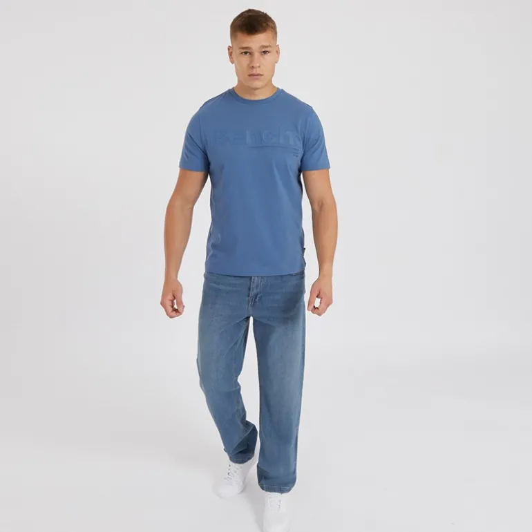 Jeans til Herre Jeffers Løstsiddende Mid Blå Vask