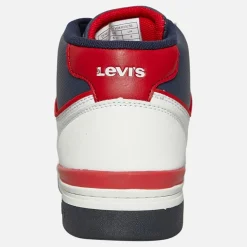 Junior Dereck Hi Top Sneakers Hvid Navy Rød 0218