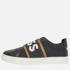 Junior Drenge Logo Elastik Træningssko Sort