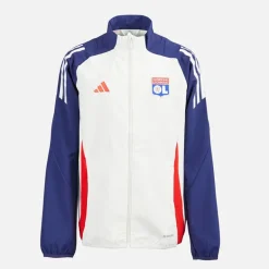 Junior Drenge OL Olympique Lyon præsentations jakke White Tint/​Midnight Indigo/​Bright Red