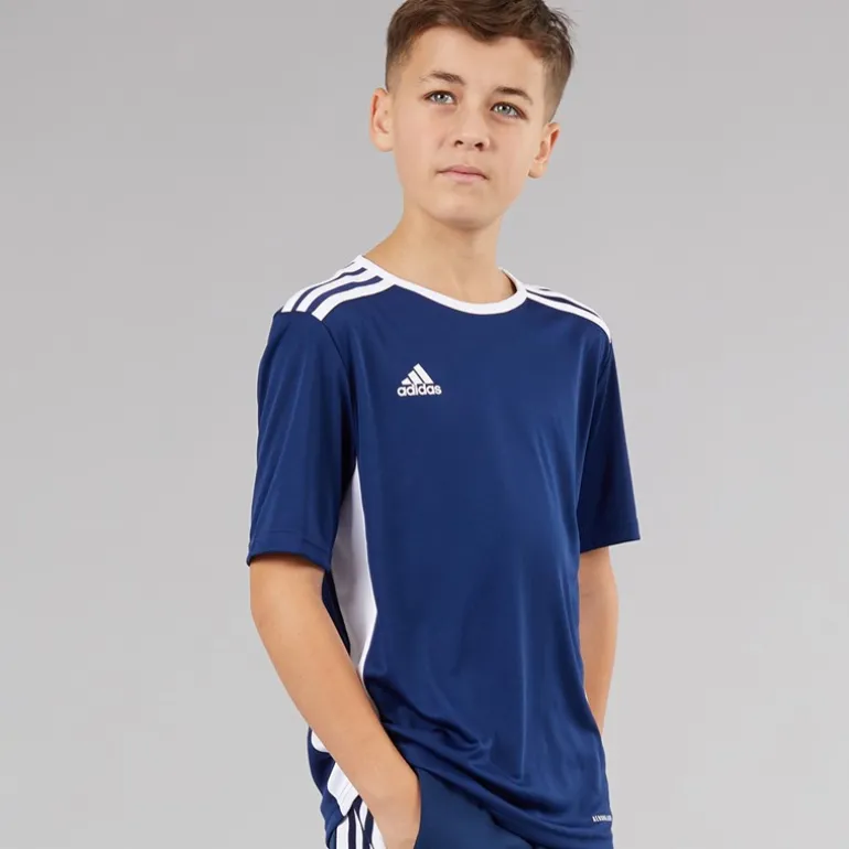 Junior Entrada 18 T-shirt Dark Blue/Hvid