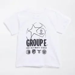 Junior FR Feyenoord Trykt Gruppe UEFA Champions League Kamp Design T-Shirt Hvid