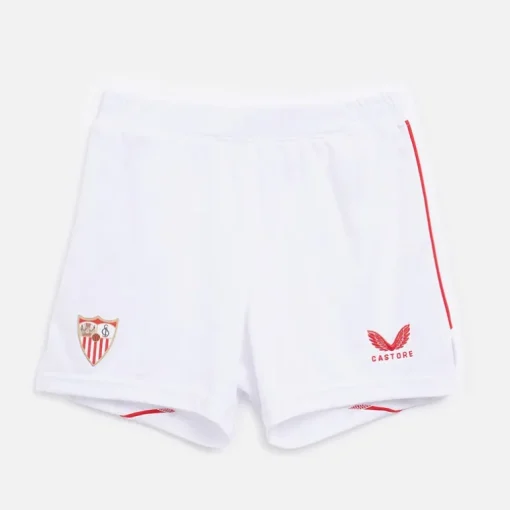 Junior SFC Sevilla FC 23 /​ 24 Fodbold Base Hjemme Shorts Brilliant Hvid