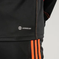 Junior Tiro 23 Club 1/​4 Zip Træningstop Sort/​Signal Orange