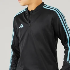 Junior Tiro 23 Club 1/​4 Zip Træningstop Sort/​Preloved Blue