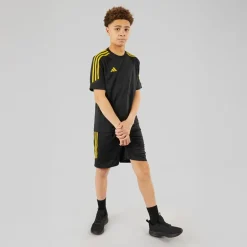 Junior Tiro 23 Club Shorts Sort/​Bright Yellow