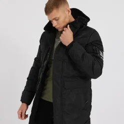 Lang jakke til Herre Milwaka Sort