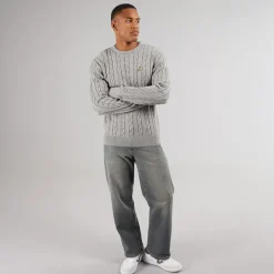 Mænd Alliance Rundhals Trøje Sølvgrå Melange