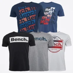 Mænd Beoley 5-pak T-shirts Mellemblå/​Hvid/​Sort/​Grå Melange/​Marineblå