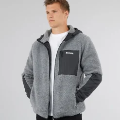 Mænd Brecon Lynlås Sherpa Fleece Grå Marmor