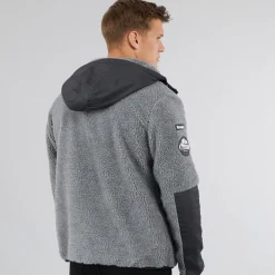 Mænd Brecon Lynlås Sherpa Fleece Grå Marmor