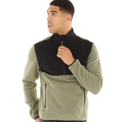 Mænd Halv Zip Fleece Dusty Olive
