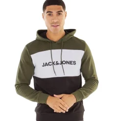 Mænd Logo Blocking Hoodie Skov Nat