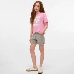 Piger Feel Cropped Boxy T-Shirt Bonbon Do What M- Bonbon