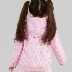 Piger Hoodie Logo Fuchsia