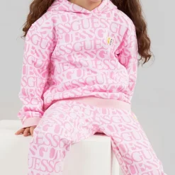 Piger Hoodie Logo Fuchsia