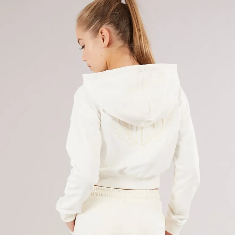 Piger Hættetrøje Cream White