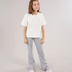 Piger Katrine Cropped T-shirt Snow White Chillin C-12 Snow White Chillin