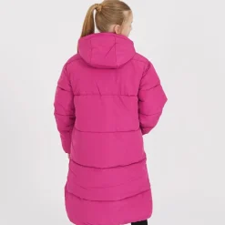 Piger Lang Linie Pufferjakke Festival Fuchsia