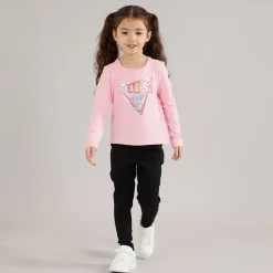 Piger langærmet t-shirt Cotton Candy Pink