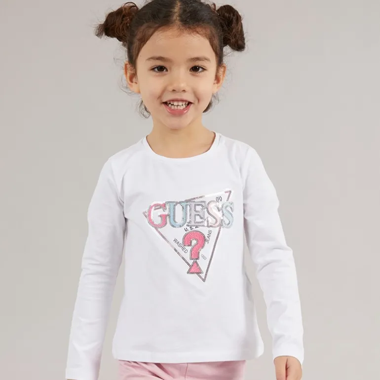 Piger langærmet t-shirt Pure White