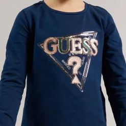 Piger langærmet t-shirt Secret Blue