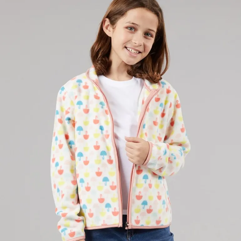 Piger Sibyella Umbrella Fuld Zip Fleece Multi